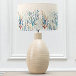 Abstract Cream Lighting - Epona  & Coral Reef Eva  Complete Table Lamp Cream/Cobalt Voyage Maison