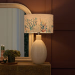 Abstract Cream Lighting - Coral Reef Eva & Epona Complete Table Lamp Cream/Cobalt Voyage Maison