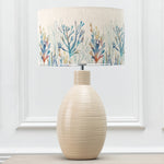 Abstract Cream Lighting - Coral Reef Eva & Epona Complete Table Lamp Cream/Cobalt Voyage Maison