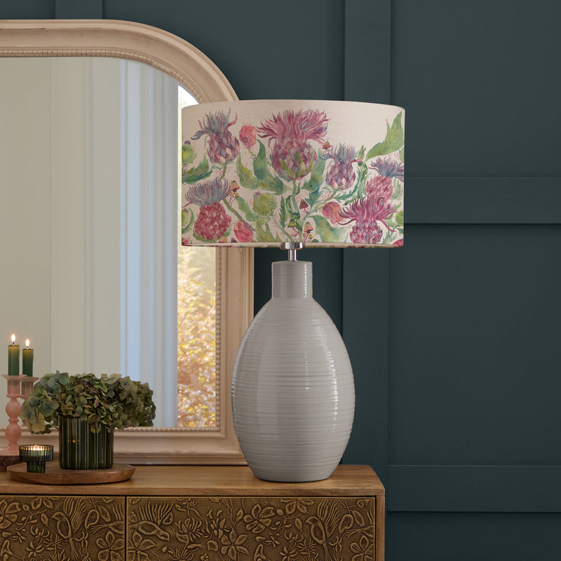 Floral Blue Lighting - Fairytale Bristles Eva & Epona Complete Table Lamp Duck/Damson Voyage Maison