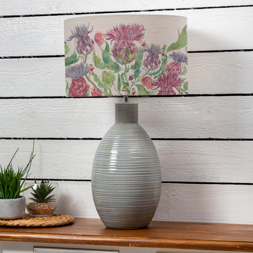 Floral Blue Lighting - Epona  & Fairytale Bristle Eva  Complete Table Lamp Duck/Damson Voyage Maison