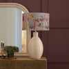 Floral Cream Lighting - Florabunda Eva & Epona Complete Table Lamp Cream/Russet Voyage Maison