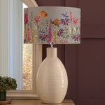 Floral Cream Lighting - Florabunda Eva & Epona Complete Table Lamp Cream/Russet Voyage Maison