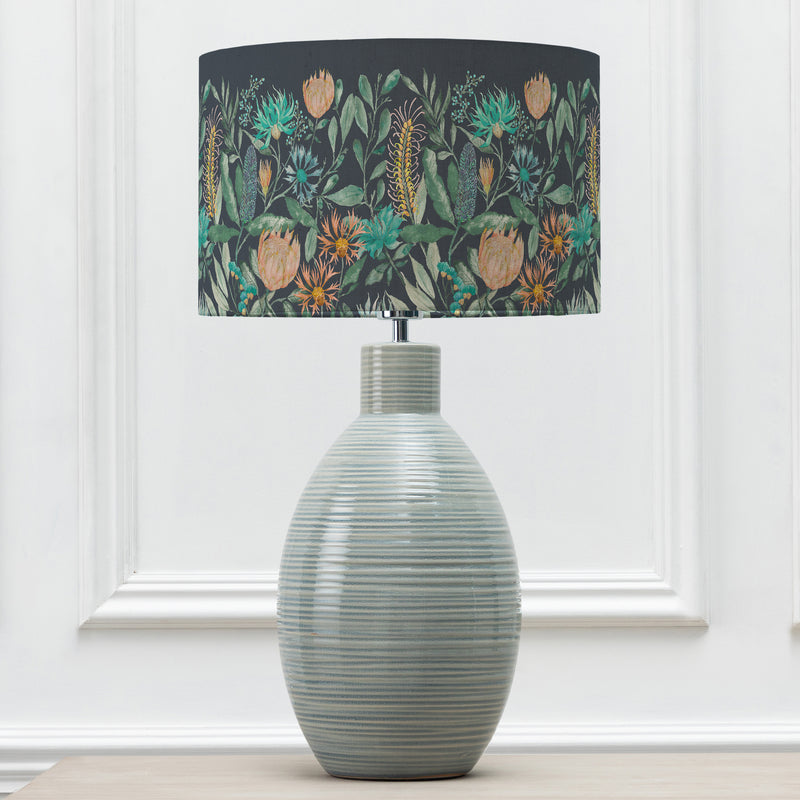 Floral Blue Lighting - Fortazela Eva & Epona Complete Table Lamp Duck/Sapphire Voyage Maison