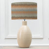 Abstract Cream Lighting - Mesa Eva & Epona Complete Table Lamp Cream/Granite Voyage Maison