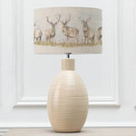 Animal Cream Lighting - Moorland Stag Eva & Epona Complete Table Lamp Cream/Linen Voyage Maison