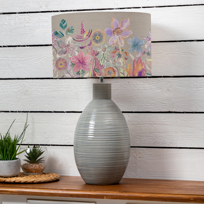 Floral Blue Lighting - Primrose Eva & Epona Complete Table Lamp Duck/Haze Voyage Maison