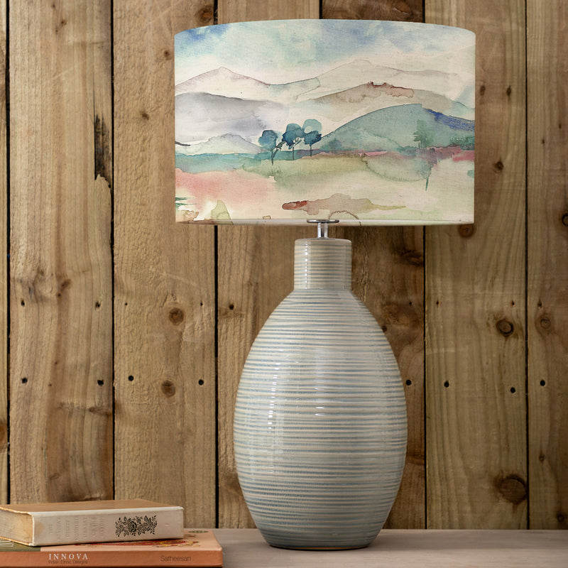  Lighting - Russet Shores Eva & Epona Complete Table Lamp Duck Egg/Linen Voyage Maison