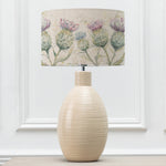 Floral Cream Lighting - Thistle Glen Eva & Epona Complete Table Lamp Cream/Linen Voyage Maison