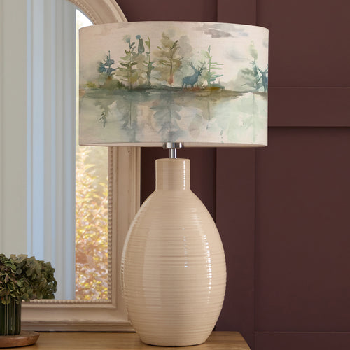 Animal Cream Lighting - Wilderness Eva & Epona Complete Table Lamp Cream/Topaz Voyage Maison