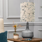 Abstract Grey Lighting - Eris  & Carrara Anna  Complete Table Lamp Slate/Frost Additions