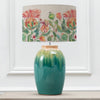 Floral Blue Lighting - Eucalypt  & Enchanting Thistle Eva  Complete Table Lamp Aqua/Marigold Voyage Maison