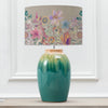 Floral Blue Lighting - Eucalypt  & Primrose Eva  Complete Table Lamp Aqua/Haze Voyage Maison