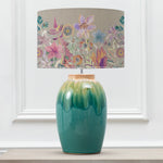 Floral Blue Lighting - Primrose Eva & Eucalypt Complete Table Lamp Aqua/Haze Voyage Maison