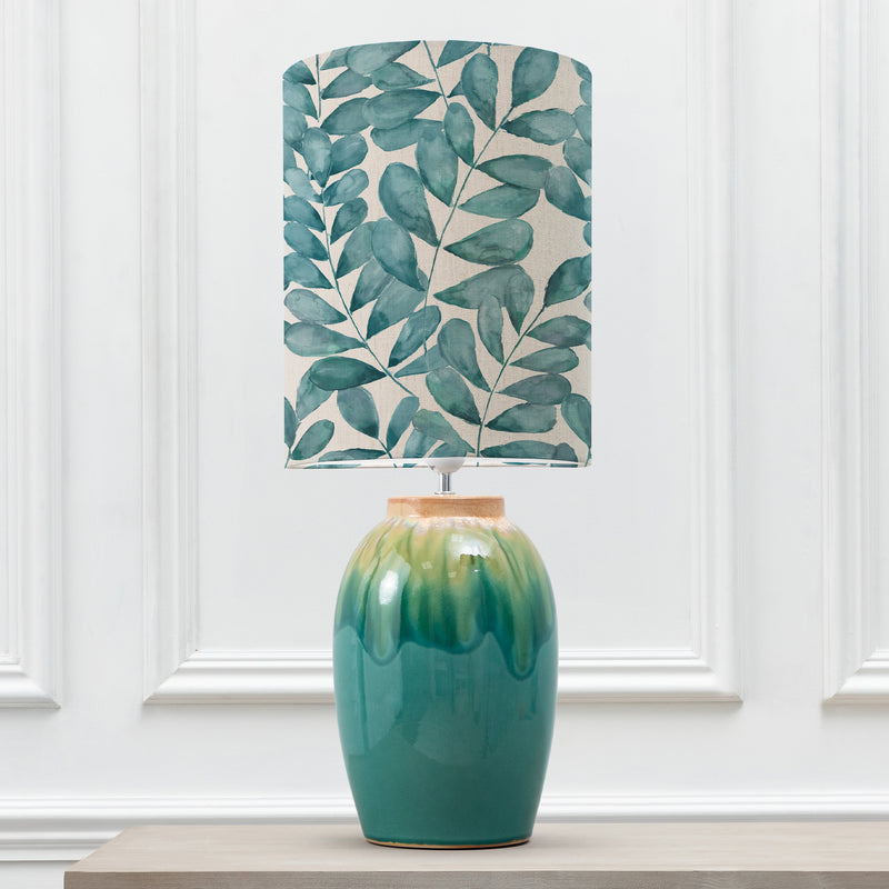 Floral Blue Lighting - Rowan Anna & Eucalypt Complete Table Lamp Aqua Additions