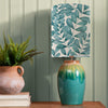 Floral Blue Lighting - Eucalypt  & Rowan Anna  Complete Table Lamp Aqua Additions