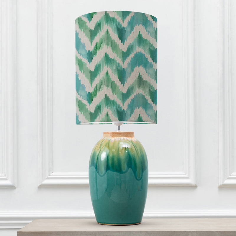 Abstract Blue Lighting - Eucalypt  & Savannah Anna  Complete Table Lamp Aqua/Isla Additions