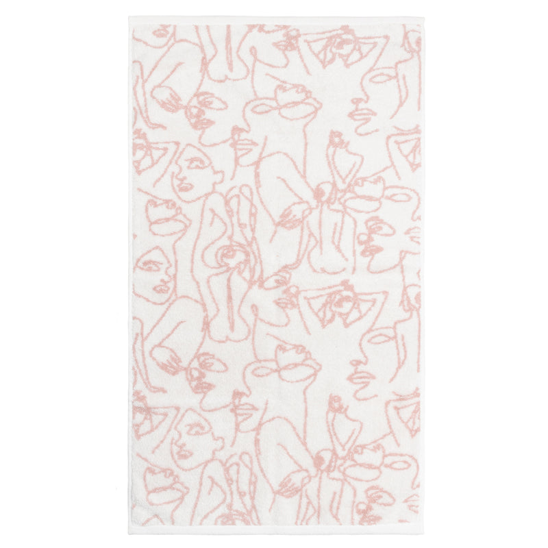 furn. Everybody Abstract Jacquard Towels in Blush