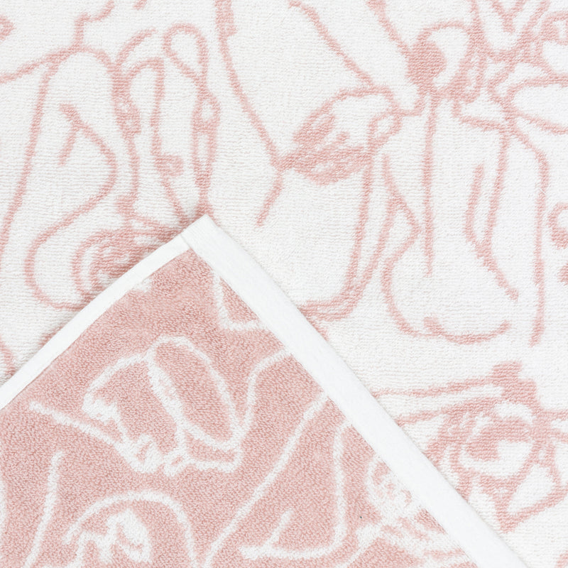 furn. Everybody Abstract Jacquard Towels in Blush