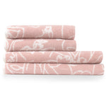 furn. Everybody Abstract Jacquard Towels in Blush