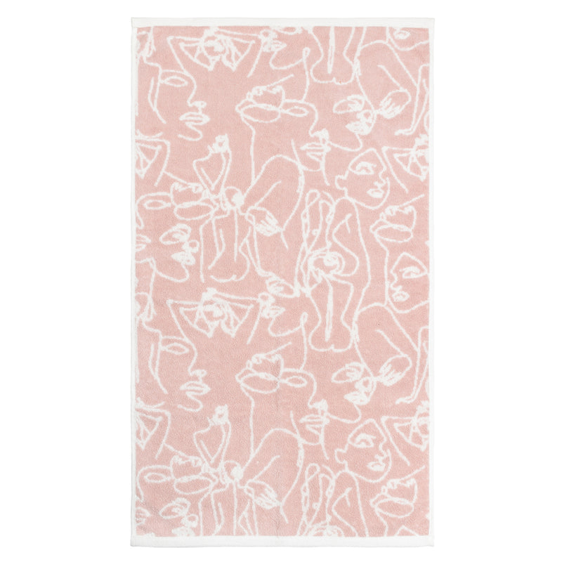 furn. Everybody Abstract Jacquard Towels in Blush