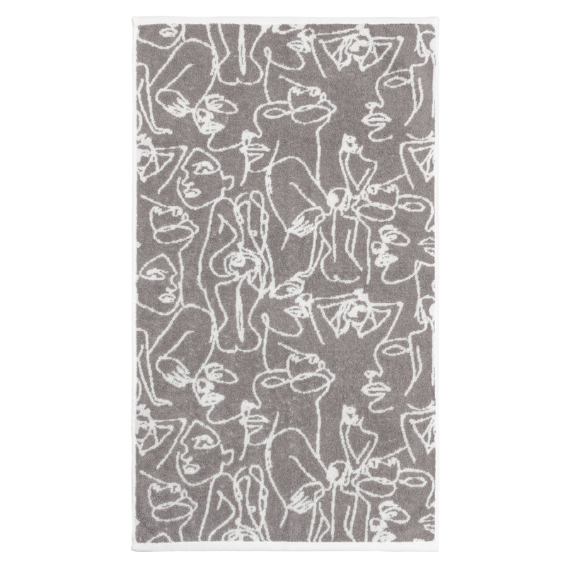 furn. Everybody Abstract Jacquard Towels in Grey