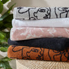 furn. Everybody Abstract Jacquard Towels in Pecan