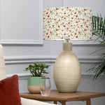 Floral Orange Lighting - Fresia Eva & Epona Complete Table Lamp Linen Voyage Maison