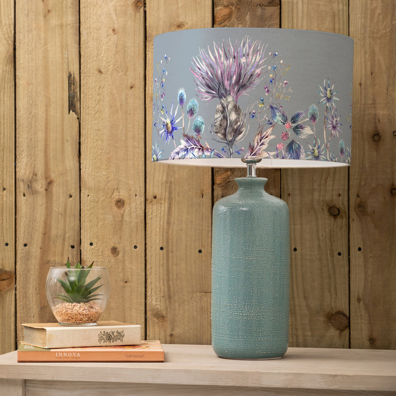 Floral Blue Lighting - Elysium Eva & Inopia Complete Table Lamp Teal/Sapphire Voyage Maison