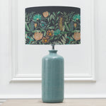 Floral Blue Lighting - Fortazela Eva & Inopia Complete Table Lamp Teal/Sapphire Voyage Maison