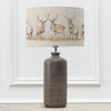 Animal Grey Lighting - Moorland Stag Eva & Inopia Complete Table Lamp Grey/Linen Voyage Maison