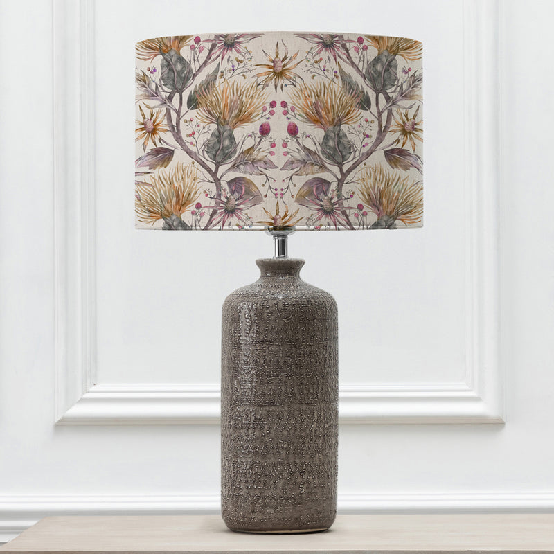 Floral Grey Lighting - Inopia   & Varys Eva  Complete Table Lamp Grey/Gold Voyage Maison