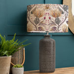 Floral Grey Lighting - Inopia   & Varys Eva  Complete Table Lamp Grey/Gold Voyage Maison