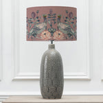 Floral Grey Lighting - Jadis  & Ahura Eva  Complete Table Lamp Grey/Mauve Voyage Maison