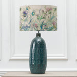 Floral Blue Lighting - Cirsium Eva & Jadis Complete Table Lamp Aqua/Damson Voyage Maison