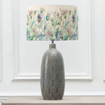 Floral Grey Lighting - Jadis  & Cirsium Eva  Complete Table Lamp Grey/Damson Voyage Maison