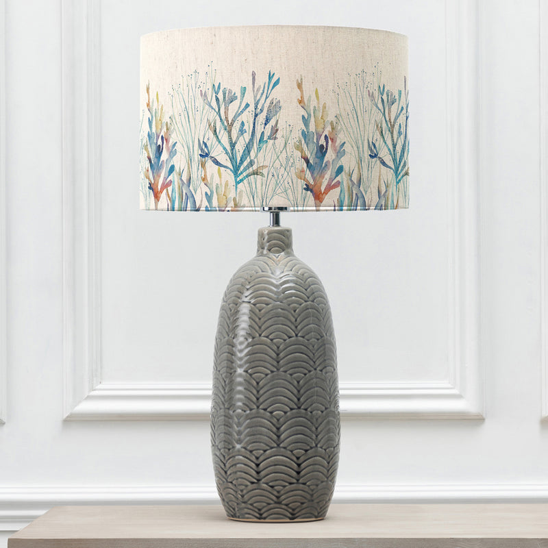 Abstract Grey Lighting - Jadis  & Coral Reef Eva  Complete Table Lamp Grey/Cobalt Voyage Maison