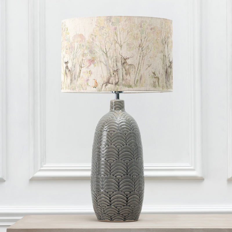 Animal Grey Lighting - Enchanted Forest Eva & Jadis Complete Table Lamp Grey/Forest Voyage Maison