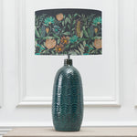 Floral Blue Lighting - Fortazela Eva & Jadis Complete Table Lamp Aqua/Sapphire Voyage Maison