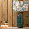 Animal Blue Lighting - Jadis  & Fox And Hare Eva  Complete Table Lamp Aqua/Linen Voyage Maison