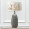 Animal Grey Lighting - Moorland Stag Eva & Jadis Complete Table Lamp Grey/Linen Voyage Maison