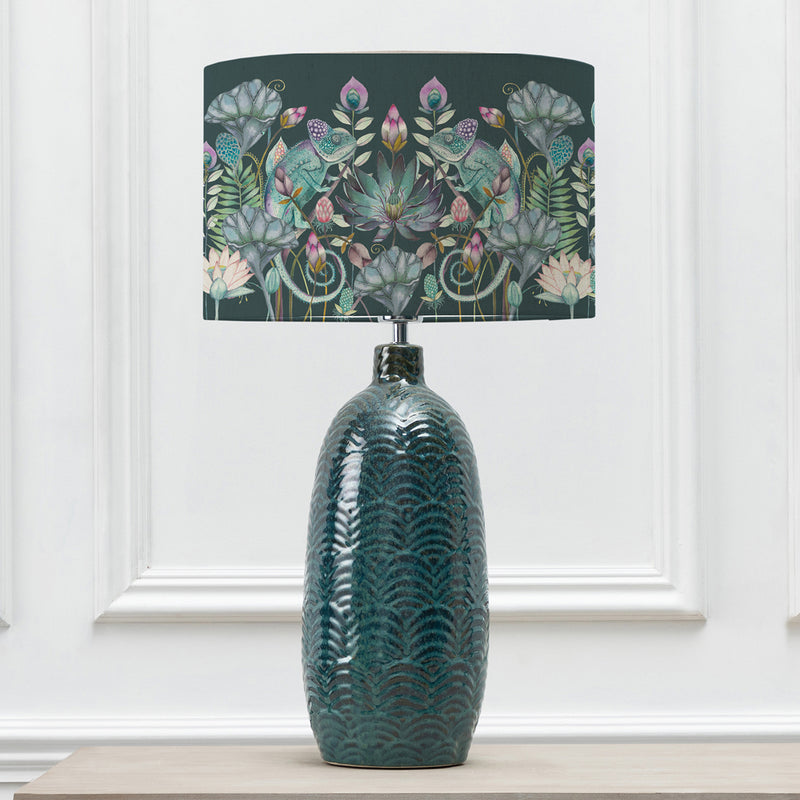 Floral Blue Lighting - Jadis  & Osawi Eva  Complete Table Lamp Aqua/Emerald Voyage Maison