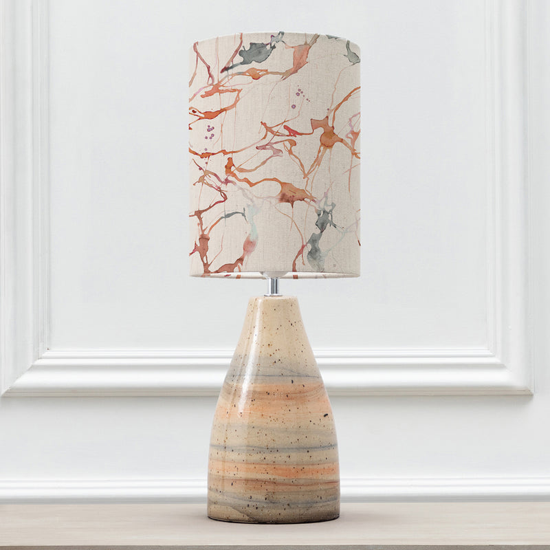 Abstract Beige Lighting - Japura  & Carrara Anna  Complete Table Lamp Sandstone/Rosewater Additions