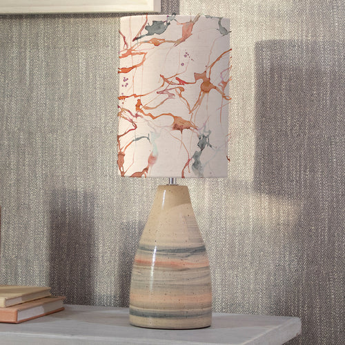 Abstract Beige Lighting - Japura  & Carrara Anna  Complete Table Lamp Sandstone/Rosewater Additions