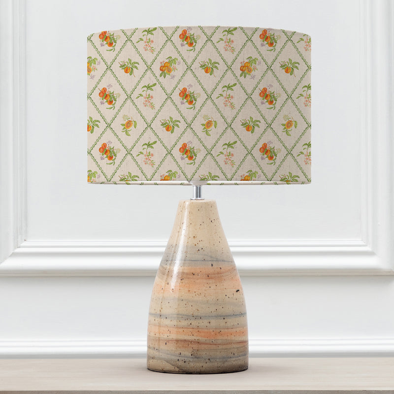  Lighting - Peach Trellis Eva & Japura Complete Table Lamp Sandstone/Multicolour Voyage Maison