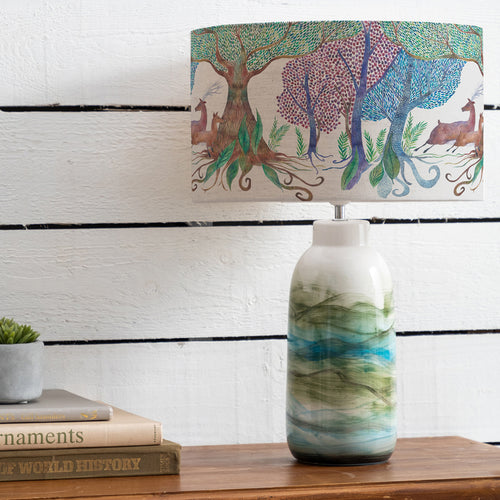 Animal Blue Lighting - Javary  & Willow Woods Eva  Complete Table Lamp Mineral/Linen Voyage Maison