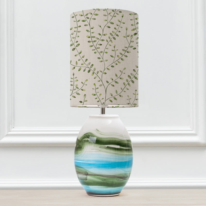 Floral Blue Lighting - Eden Anna & Juruena Complete Table Lamp Mineral/Apple Additions