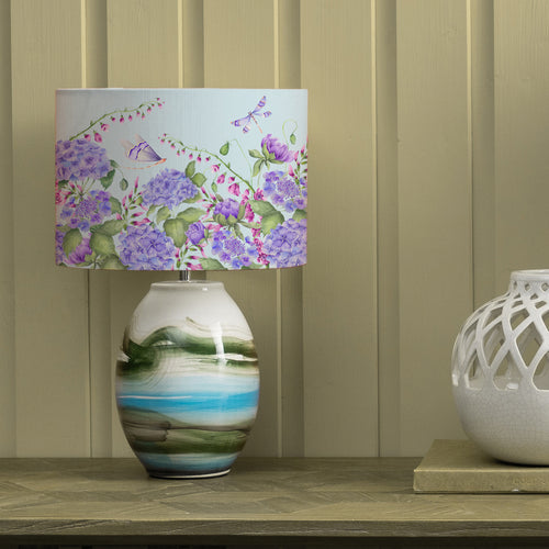 Floral Blue Lighting - Seraphina Eva & Juruena Complete Table Lamp Duck Egg Voyage Maison