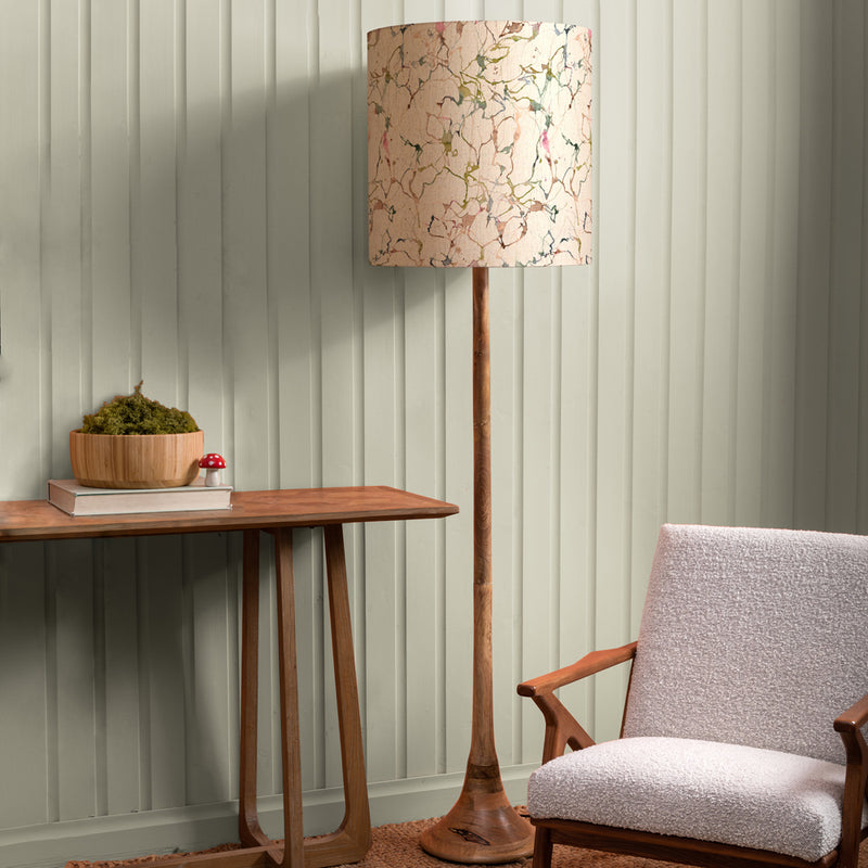 Abstract Brown Lighting - Kinross  & Carrara Anna  Complete Floor Lamp Mango/Meadow Additions