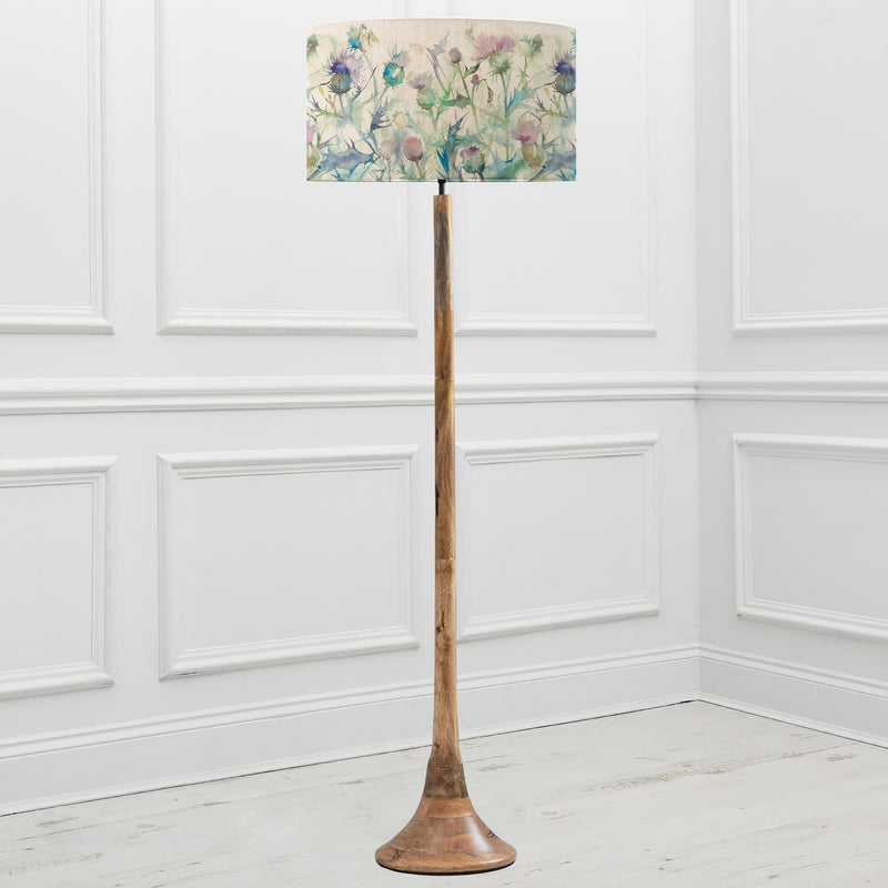 Floral Brown Lighting - Cirsium Eva & Kinross Complete Floor Lamp Mango/Damson Voyage Maison